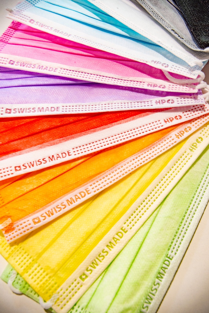 Mascherine Chirurgiche Tipo IIR, Swiss Made, blister 10x, colore Lilla