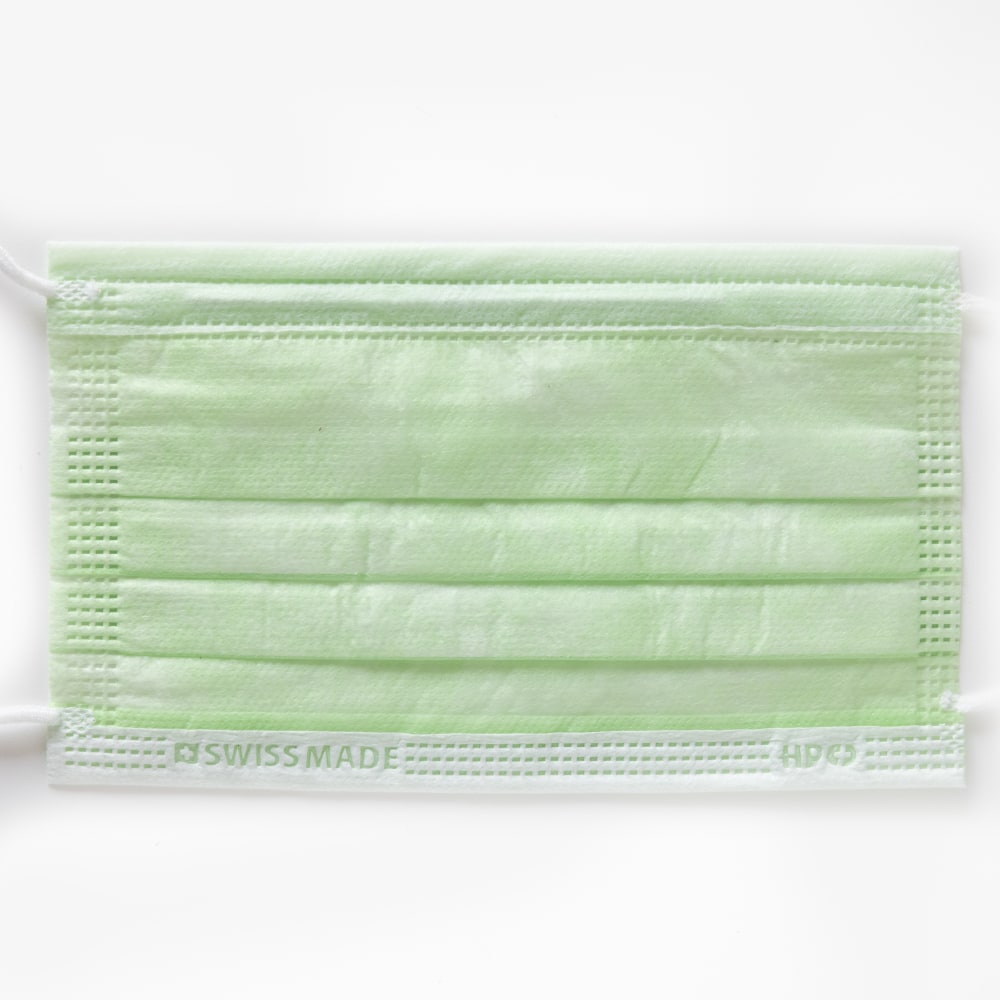 Mascherine Chirurgiche Tipo IIR, Swiss Made, blister 10x, colore Verde