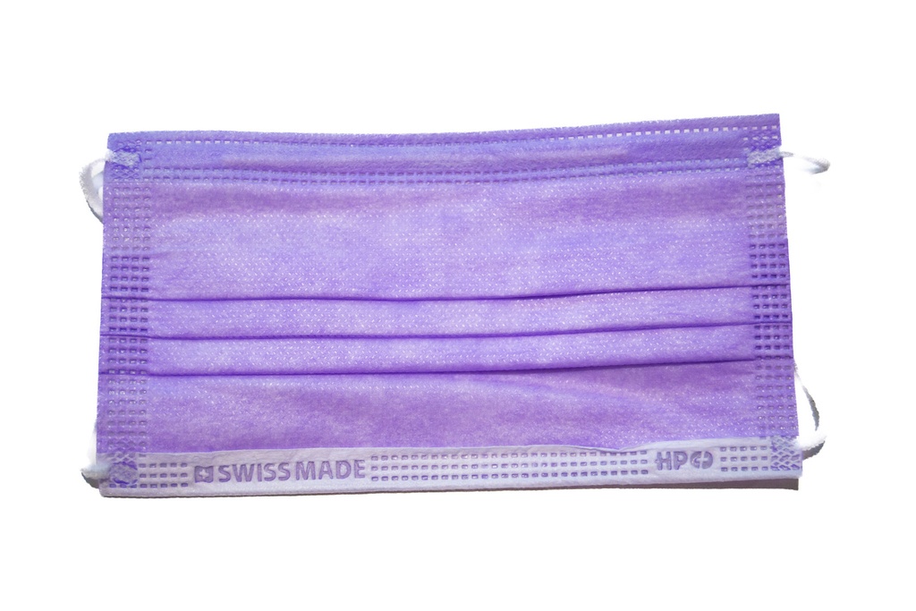 Mascherine chirurgiche, Tipo IIR, Swiss Made, conf.50, Colore lilla
