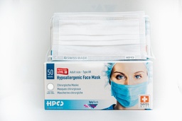 [100501] Mascherine chirurgiche, Tipo IIR, Swiss Made, conf.50, Colore Bianco