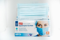 [100503] Mascherine chirurgiche, Tipo IIR, Swiss Made, conf.50, Colore Azzurro