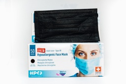 [1005013] Mascherine chirurgiche, Tipo IIR, Swiss Made, conf.50, Colore Nero