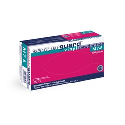 [3006] SemperGuard, Guanti in Vinile, senza polvere, conf.100, colore trasparente, taglia M